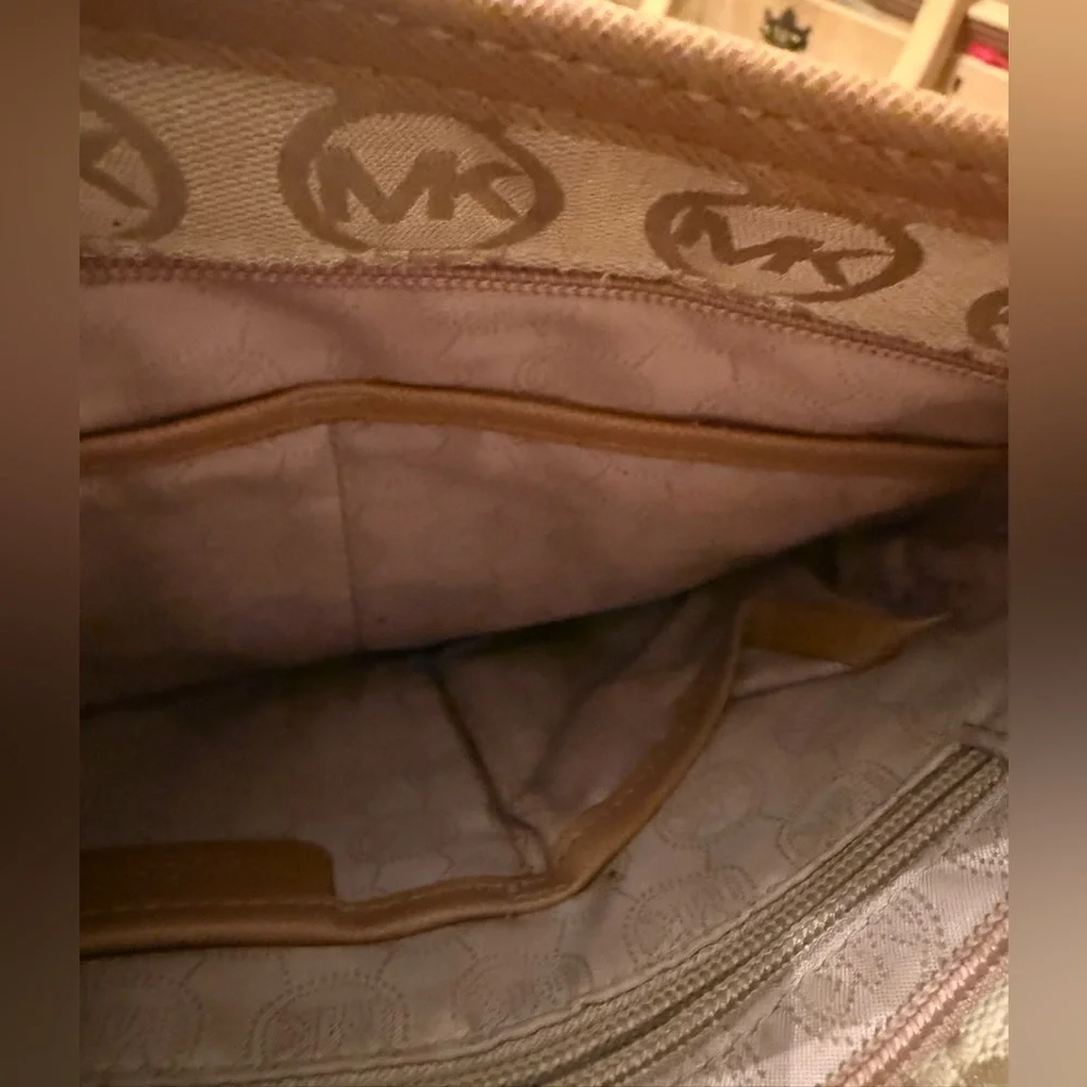 Michael Kors Beige and Brown Crossbody Bag